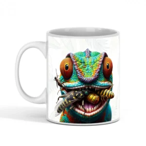 Chameleon Munching Mug - 11oz - FREE SHIPPING